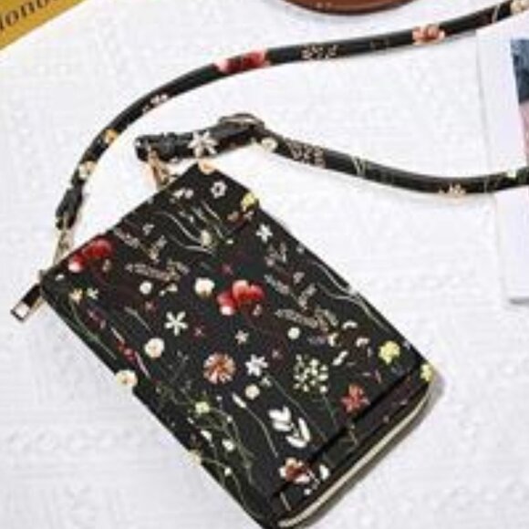 NEW Floral Crossbody Cell Phone Purse - Picture 3 of 5